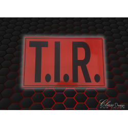 PLAQUE T.I.R ROUGE/NOIR