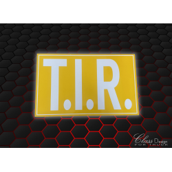 PLAQUE T.I.R JAUNE/BLANC