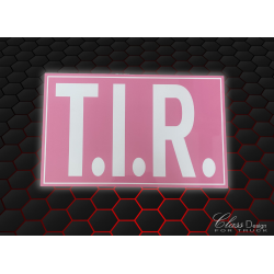 PLAQUE T.I.R ROSE/BLANC