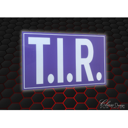 PLAQUE T.I.R VIOLET/BLANC