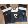 TAPIS CAPOT MOTEUR VOLVO FH4/5 AÉRO PNEUMATIQUE DELUXE NOIR LISSE AU MILIEU BEIGE DELUXE LISSE SUR LES CÔTÉ LOGO ÉLAN BEIGE