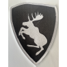 TAPIS CAPOT MOTEUR VOLVO FH4/5 AÉRO PNEUMATIQUE LISSE PREMIUM GRIS/NOIR LISSE   LOGO ÉLAN NOIR/GRIS