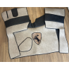TAPIS CAPOT MOTEUR VOLVO FH4/5 AÉRO PNEUMATIQUE DELUXE SABBIA LISSE AU MILIEU NOIR DELUXE LISSE SUR LES CÔTÉ LOGO ÉLAN NOIR