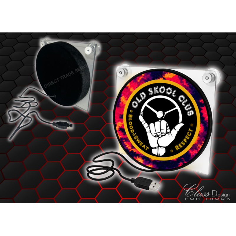 ENSEIGNE DE PARE BRISE OLD SKOOL CLUB DANOIS ROUGE USB