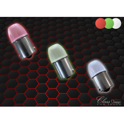 BA 15 BLANC, VERT, ROUGE - 24 VOLTS