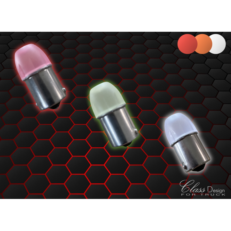 BA 15 BLANC, ORANGE, ROUGE - 24 VOLTS