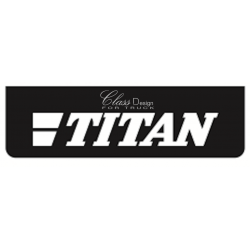 Bavettes noires 60 x 18 cm lettrage Titan Blanc