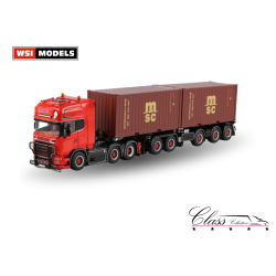 BACA SCANIA R6 TOPLINE 6X2 TWIN STEER 2CONNECT COMBI TRAILER - 5 AXLE + 2X 20FT CONTAINER