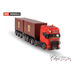 BACA SCANIA R6 TOPLINE 6X2 TWIN STEER 2CONNECT COMBI TRAILER - 5 AXLE + 2X 20FT CONTAINER
