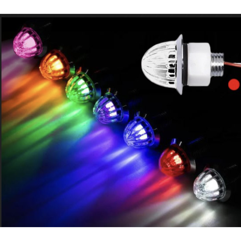 Mini-feu LED Nedking « Watermelon » – Rouge avec lentille transparente