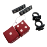 DÉPÔT VENTE - DÉS ALCANTARA ROUGE, SUPPORT COURT GYLLE, FEUX BOREMAN BLANC