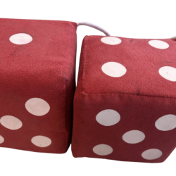 DÉPÔT VENTE - DÉS ALCANTARA ROUGE, SUPPORT COURT GYLLE, FEUX BOREMAN BLANC