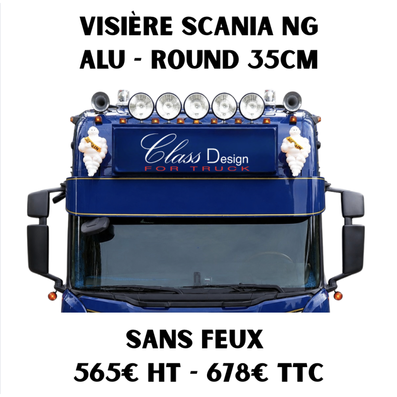 VISIÈRE ROUND SCANIA NG 35CM - SANS FEUX
