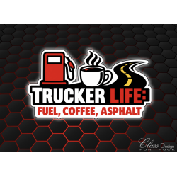 STICKERS TRUCKER LIFE