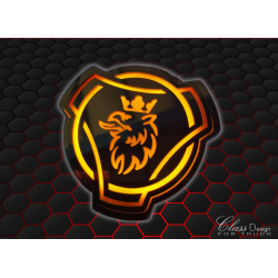 EMBLÈME SCANIA ILLUMINÉE ORANGE - 24V