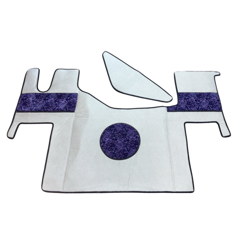 DÉPÔT VENTE - TAPIS CAPOT MOTEUR RENAULT T PLANCHET PLAT DELUXE BEIGE DANOIS VIOLET