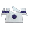 DÉPÔT VENTE - TAPIS CAPOT MOTEUR RENAULT T PLANCHET PLAT DELUXE BEIGE DANOIS VIOLET