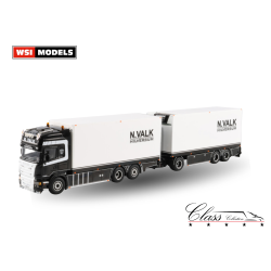 NICK VALK SCANIA STREAMLINE TOPLINE RIGED REEFER TRUCK RIGED REEFER DRAWBAR TURNTABLE TRAILER - 6 AXLE