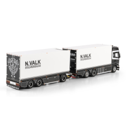 NICK VALK SCANIA STREAMLINE TOPLINE RIGED REEFER TRUCK RIGED REEFER DRAWBAR TURNTABLE TRAILER - 6 AXLE