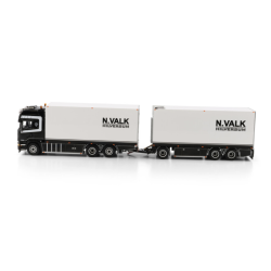 NICK VALK SCANIA STREAMLINE TOPLINE RIGED REEFER TRUCK RIGED REEFER DRAWBAR TURNTABLE TRAILER - 6 AXLE
