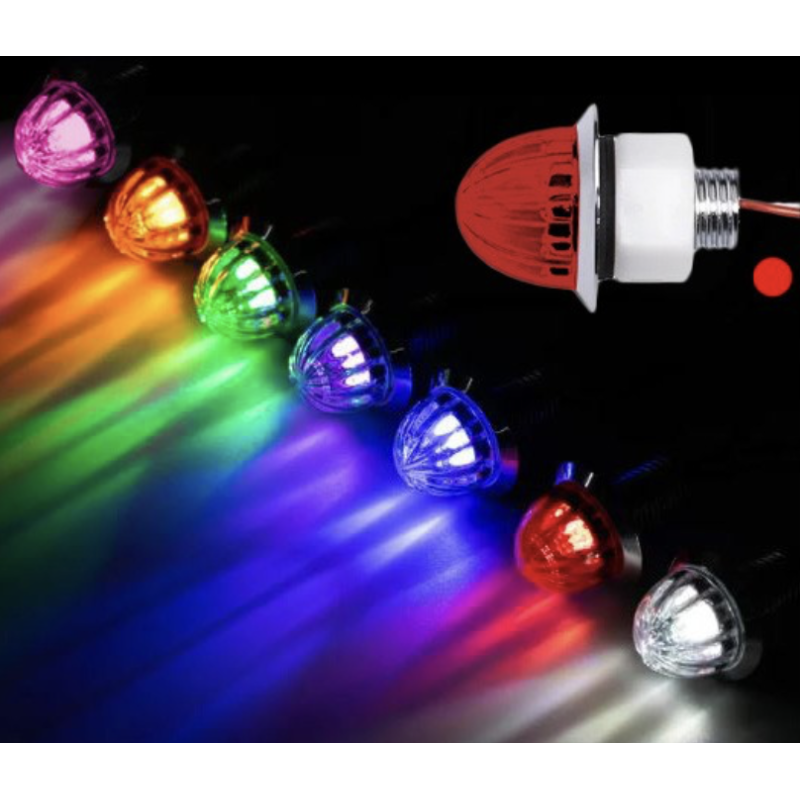 Mini-feu LED Nedking « pastèque » – Rouge – Cabochon rouge