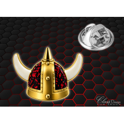 PIN'S 259 - CASQUE VIKING DANOIS ROUGE