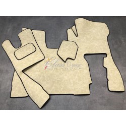 Tapis et Couvre Moteur Scania S Gamme Deluxe Beige Lisse Siège passager pneumatique