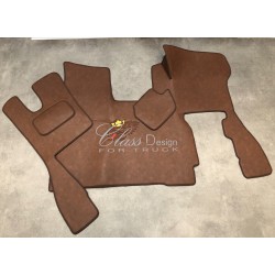 Tapis et Couvre Moteur Scania S Gamme Deluxe Marron Lisse Siège passager pneumatique