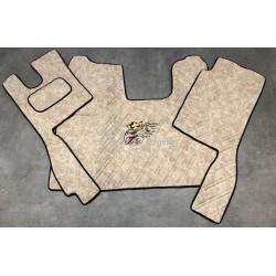 Tapis et Couvre Moteur Scania Next Gen cabine R  Gamme Deluxe Sabia gaufré Siège passager strapontin