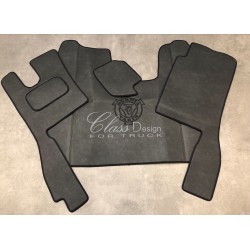 Tapis et Couvre Moteur Scania Next Gen cabine R  Gamme Deluxe Noir Lisse Siège passager strapontin