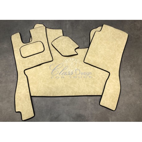 Tapis et Couvre Moteur Scania Next Gen cabine R Gamme Deluxe Beige Lisse Siège passager strapontin