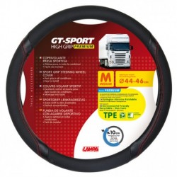 COUVRE VOLANT GT SPORT 44/46 NOIR ET ROUGE