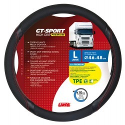 COUVRE VOLANT GT SPORT 46/48 NOIR ET ROUGE