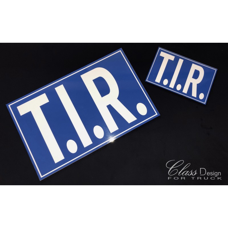 Plaque de camion TIR bleue 40 x 25cm DECORATION POIDS LOURD PLAQUE