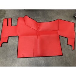 Tapis et Couvre Moteur Lisse Rouge pour Renault T plancher plat