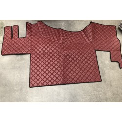 Tapis et Couvre Moteur Gaufré Bordeaux pour Renault T plancher plat