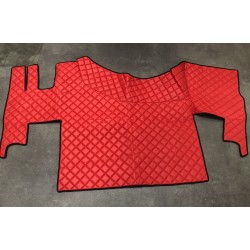 Tapis et Couvre Moteur Gaufré Rouge pour Renault T plancher plat