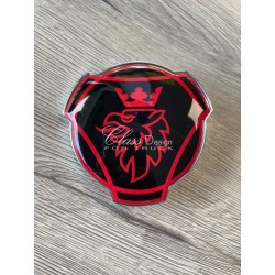 Monogramme de calandre Scania Noir/Rouge