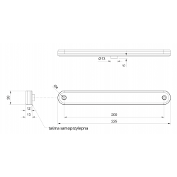 Réglette 12 LED Éclairage Blanc