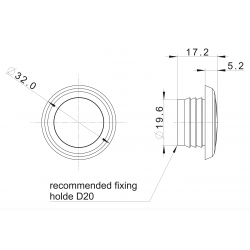 Feu de position rond 1 LED Orange