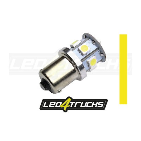 AMPOULE JAUNE - 9XSMD LED 10-30V - BA15S