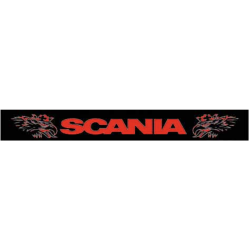 Bavette noire 240 X 35 cm Scania Rouge
