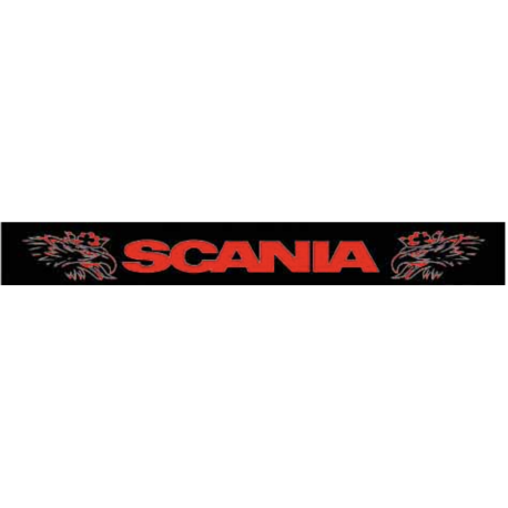 Bavette noire 240 X 35 cm Scania Rouge