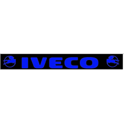 Bavette noire 240 X 35 cm Iveco Bleu