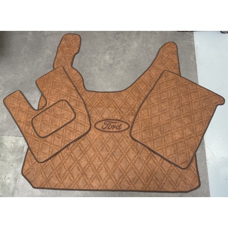 Tapis et Couvre Moteur FORD F-MAX 2020 Gamme Deluxe Cognac Gaufré