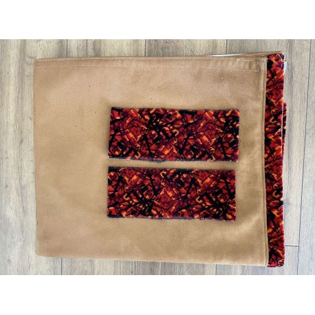 RIDEAUX ALCANTARA MARRON REBORDS DANOIS ROUGE