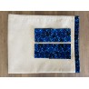 RIDEAUX ALCANTARA BEIGE REBORDS DANOIS BLEU