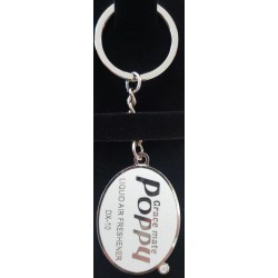 PORTE-CLÉ POPPY LOGO BLANC