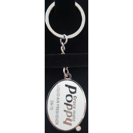 PORTE-CLÉ POPPY LOGO BLANC
