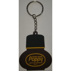 PORTE CLÉ POPPY SILICONE MARRON